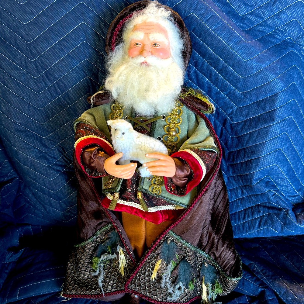 Handmade Santa with Lamb